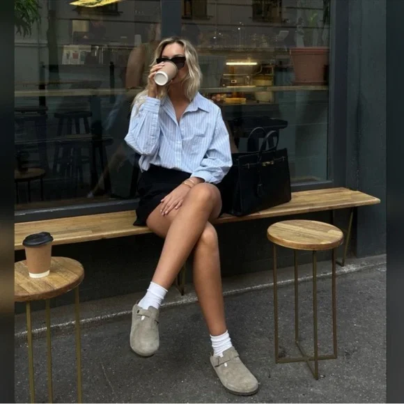 Birkenstock Boston Soft Footbed Clogs
In Taupe - Picture 9 of 15